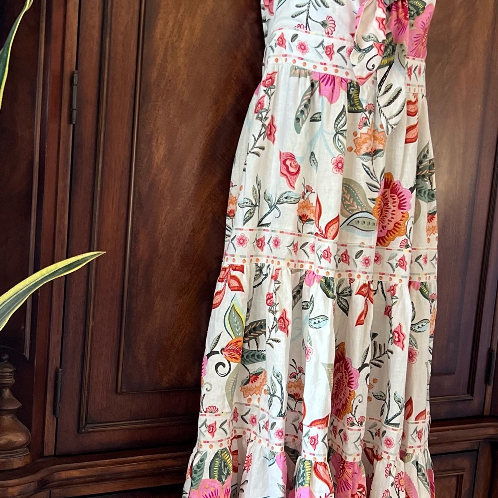 NWT House of Harlow 1960 Pink and Green Floral Dress - Picture 6 of 9